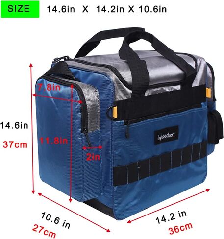 Kylebooker Fishing Tackle Bag Medium Fishing Gear Storage Bags Portable Fishing Organizer Shoulder Satchel (Black)… in Saudi Arabia