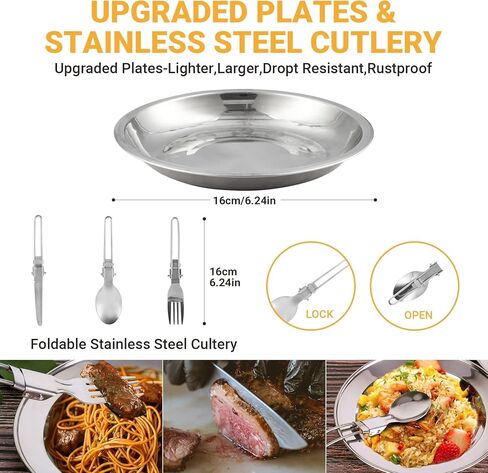 Bulin 37/24/20/17/12/9/4PCS Camping Cookware Mess Kit Backpacking Cooking Set Lightweight Cookware Sets Outdoor Cook Gear for Family Hiking Picnic in Kuwait