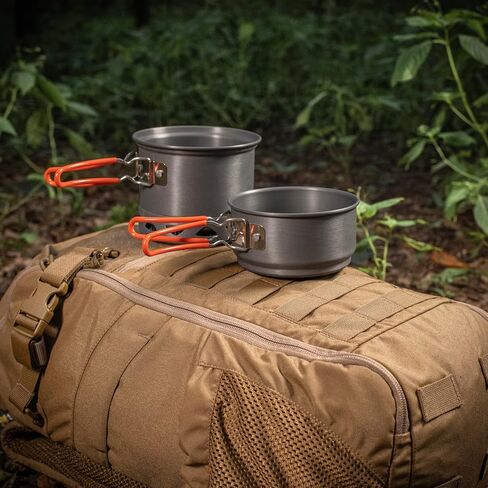 M-Tac Camping Dish Set 2 PCS - Pan and Pot with Heat Exchanger - Outdoor Compact Cookware Kit Gear for Backpacking Travel Hiking Picnic in Saudi Arabia