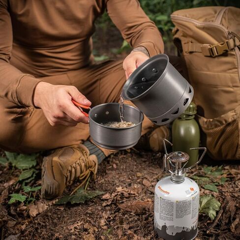 M-Tac Camping Dish Set 2 PCS - Pan and Pot with Heat Exchanger - Outdoor Compact Cookware Kit Gear for Backpacking Travel Hiking Picnic in Saudi Arabia