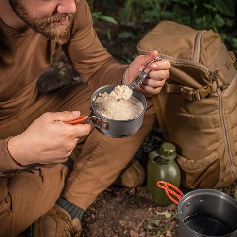M-Tac Camping Dish Set 2 PCS - Pan and Pot with Heat Exchanger - Outdoor Compact Cookware Kit Gear for Backpacking Travel Hiking Picnic in Saudi Arabia