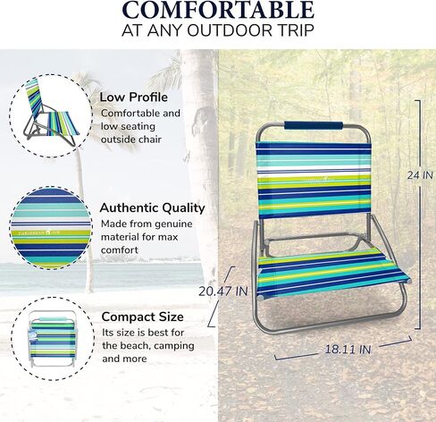 Caribbean Joe Folding Beach Chair, 1 Position Lightweight and Portable Foldable Outdoor Camping Chair, Teal in Saudi Arabia
