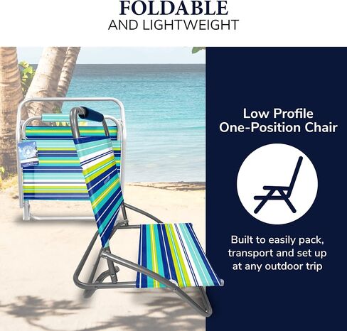 Caribbean Joe Folding Beach Chair, 1 Position Lightweight and Portable Foldable Outdoor Camping Chair, Teal in Saudi Arabia