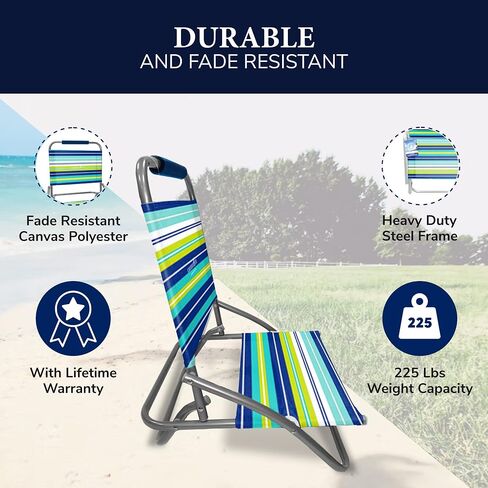 Caribbean Joe Folding Beach Chair, 1 Position Lightweight and Portable Foldable Outdoor Camping Chair, Teal in Saudi Arabia