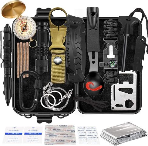 هدايا للأب الرجال له مجموعة البقاء على قيد الحياة 36 في 1، معدات ومعدات البقاء على قيد الحياة، أدوات رائعة لعيد الأب للرجال، أفكار هدايا عيد الميلاد للزوج والصديق في سن المراهقة، حشوات تخزين للتخييم في حالات الطوارئ in Kuwait