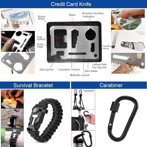 هدايا للأب الرجال له مجموعة البقاء على قيد الحياة 36 في 1، معدات ومعدات البقاء على قيد الحياة، أدوات رائعة لعيد الأب للرجال، أفكار هدايا عيد الميلاد للزوج والصديق في سن المراهقة، حشوات تخزين للتخييم في حالات الطوارئ in Kuwait