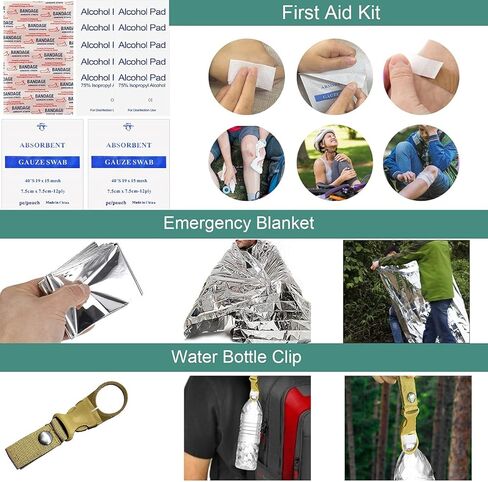 هدايا للأب الرجال له مجموعة البقاء على قيد الحياة 36 في 1، معدات ومعدات البقاء على قيد الحياة، أدوات رائعة لعيد الأب للرجال، أفكار هدايا عيد الميلاد للزوج والصديق في سن المراهقة، حشوات تخزين للتخييم في حالات الطوارئ in Kuwait