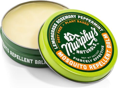 Murphy's Naturals Mosquito Repellent Balm, Plant-Based, 0.5 oz (Pack of 3) | Formulated with cedarwood, lemongrass & rosemary oils; DEET-free*, repels mosquitoes up to 2 hrs & ticks 1 hr; travel-size in Kuwait