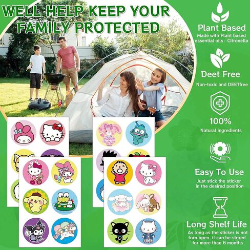 168 حزمة من الرقع الطاردة للبعوض كاواي للأطفال، ملصقات السترونيلا الطبيعية الخالية من DEET للبالغين in Kuwait