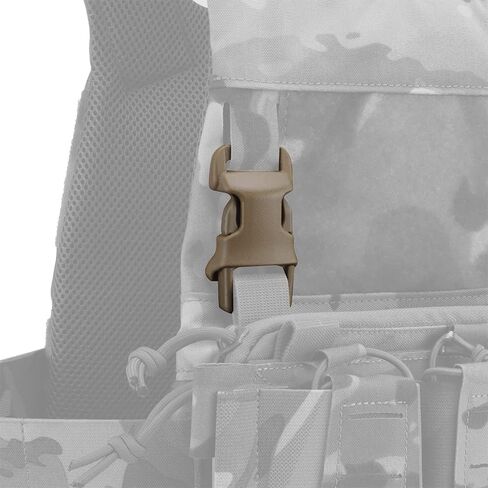 2pcs 2.5CM QASM Quick Attach Surface Mount Buckle Tactical Mil-spec MOLLE PALS Webbing Hunting Vest Modular Attachment Point in Kuwait