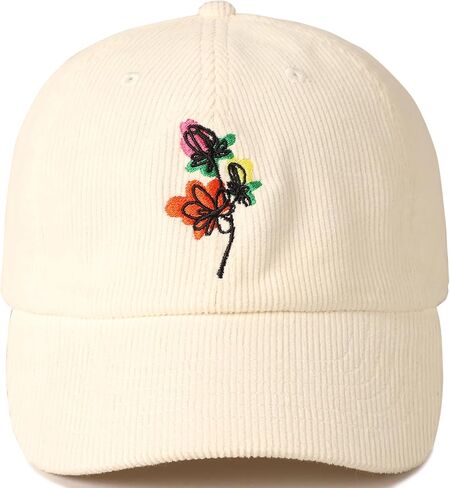 MIRMARU Classic Corduroy Cotton Baseball Caps Vintage Low Profile Dad Hat with Adjustable Strap with Brass Buckle in Kuwait