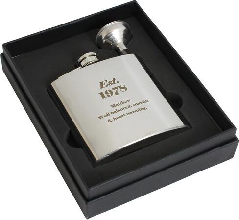 Personalised Established Hip Flask - Free Laser Engraving- Birthday, Wedding in Saudi Arabia