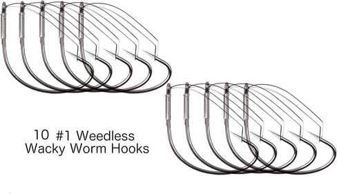 Wacky Rig Worm Fishing Tool Kit - Wacky Rig Tool, 125 Wacky Worm O-Rings, 10 Weedless Fishing Hooks and 6 Senko Style Salted Worms Stick Bait for Bass Fishing in Kuwait