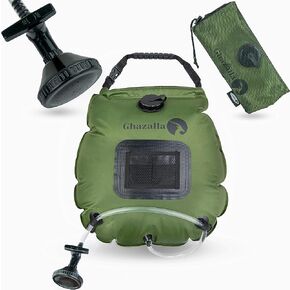 Portable Solar Camping Showers Bag for Hot Water, Solar Shower Bag 5 Gallons/20L, Solar Portable Showers for Camping, Portable Outdoor Shower Camping, Removable Hose and Switchable Shower Head in Saudi Arabia