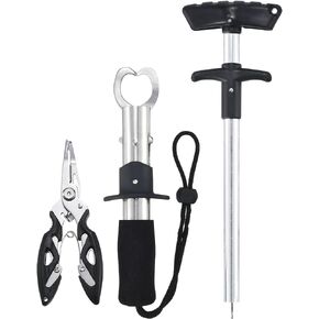 PATIKIL 1 Set Fishing Tools Kit, Small Fishing Pliers, Fish Lip Gripper, Lightweight Fish Hook Remover Tool for Saltwater Freshwater Fishing Gear in Kuwait
