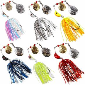Fishing Lures Spinner Baits 6pcs Bass Lures Spinnerbaits Kit in Saudi Arabia