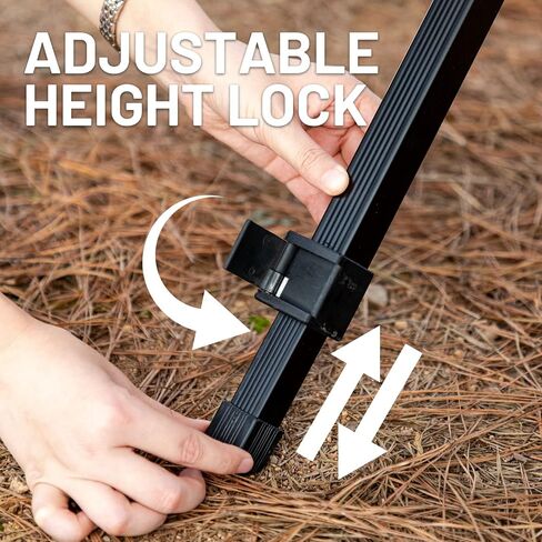 TIMBER RIDGE Folding Camping Table Adjustable Height, 4-6 Person Lightweight Aluminum Roll-up Table for Camping Outdoor Picnic BBQ Backyard Party Support 110lbs in Saudi Arabia