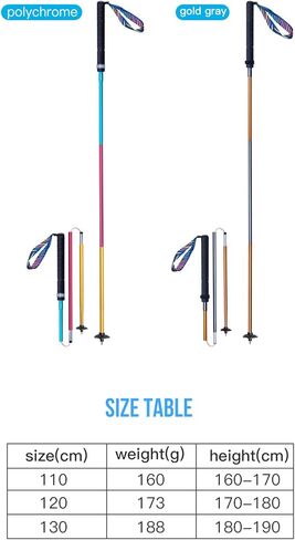 AONIJIE 2 PCS Walking Sticks Folding Z Trekking Poles with EVA Grip, Quick Lock, Shock Absorbent, Lightweight in Saudi Arabia