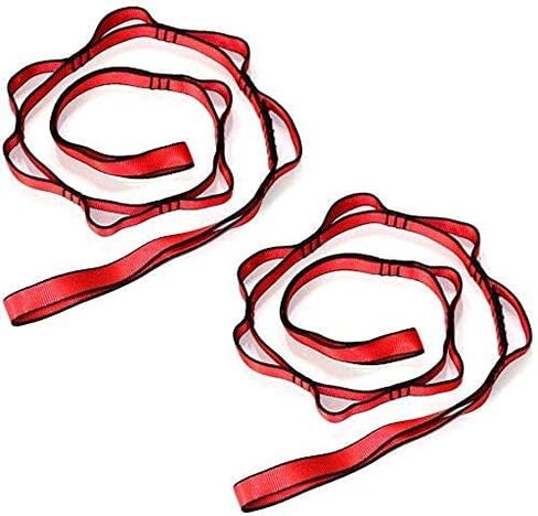 YOBEYI 2pcs Nylon Daisy Chain 6 Loop Adjustable Multipurpose Strap Rope 25kN Strong Climbing Straps 43 Inches for Yoga Swing Yoga Hammock Trapeze Ceiling Anchors Daisy Chains in Saudi Arabia