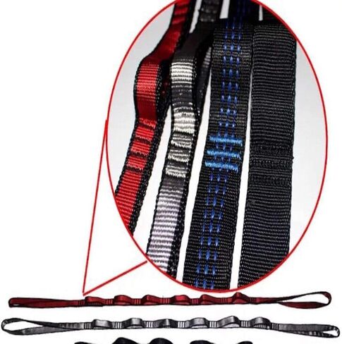 YOBEYI 2pcs Nylon Daisy Chain 6 Loop Adjustable Multipurpose Strap Rope 25kN Strong Climbing Straps 43 Inches for Yoga Swing Yoga Hammock Trapeze Ceiling Anchors Daisy Chains in Saudi Arabia