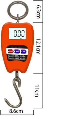 Hanging Weight Scale Industrial Heavy Duty for Farm, Hunting, Bow Draw Weight, Big Fish & Hoyer Lift with Accurate Sensor Digital, Professional (440LBS Orange) in Kuwait