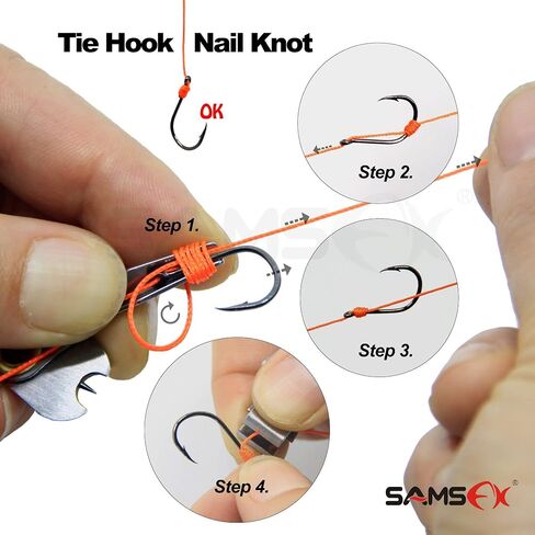 SAMSFX Locking Fishing Pliers Saltwater Resistant Teflon Coated Briad Line Cutters with Wire Coiled Lanyard, Sheath & Quick Knot Tool Combo in Kuwait