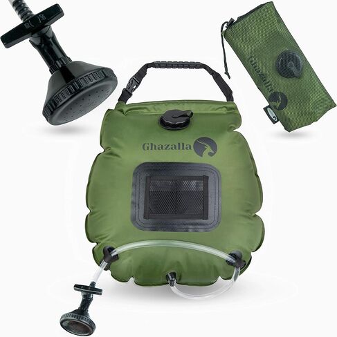 Portable Solar Camping Showers Bag for Hot Water, Solar Shower Bag 5 Gallons/20L, Solar Portable Showers for Camping, Portable Outdoor Shower Camping, Removable Hose and Switchable Shower Head in Saudi Arabia