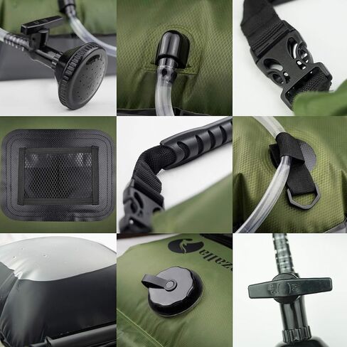 Portable Solar Camping Showers Bag for Hot Water, Solar Shower Bag 5 Gallons/20L, Solar Portable Showers for Camping, Portable Outdoor Shower Camping, Removable Hose and Switchable Shower Head in Saudi Arabia