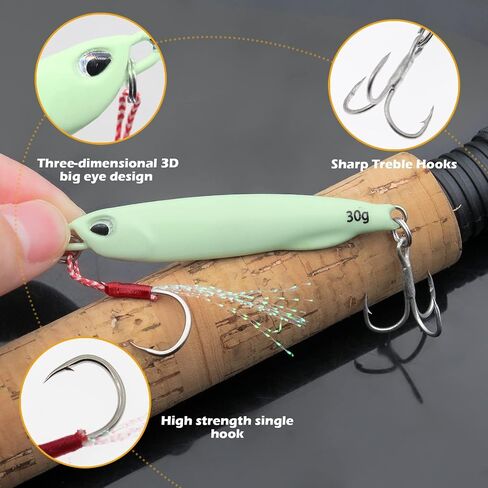 Fishing Jigs Metal Fishing Spoons Lures, Blade Bait Spinner Long Casting Jigging Spoon Lure Vertical Hard VIB Swimbait for Walleye Bass Trout Freshwater & Saltwater in Saudi Arabia