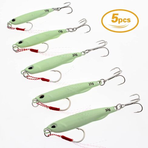 Fishing Jigs Metal Fishing Spoons Lures, Blade Bait Spinner Long Casting Jigging Spoon Lure Vertical Hard VIB Swimbait for Walleye Bass Trout Freshwater & Saltwater in Saudi Arabia