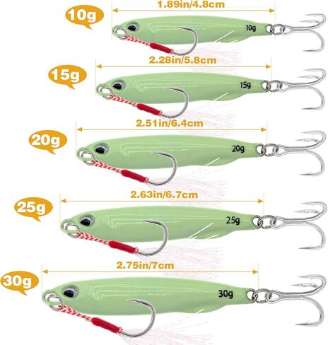 Fishing Jigs Metal Fishing Spoons Lures, Blade Bait Spinner Long Casting Jigging Spoon Lure Vertical Hard VIB Swimbait for Walleye Bass Trout Freshwater & Saltwater in Saudi Arabia