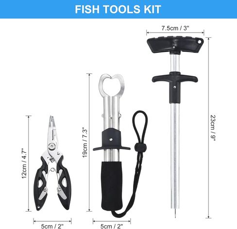 PATIKIL 1 Set Fishing Tools Kit, Small Fishing Pliers, Fish Lip Gripper, Lightweight Fish Hook Remover Tool for Saltwater Freshwater Fishing Gear in Saudi Arabia