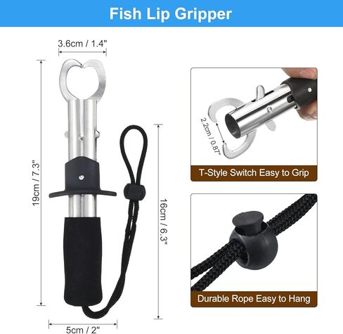 PATIKIL 1 Set Fishing Tools Kit, Small Fishing Pliers, Fish Lip Gripper, Lightweight Fish Hook Remover Tool for Saltwater Freshwater Fishing Gear in Saudi Arabia