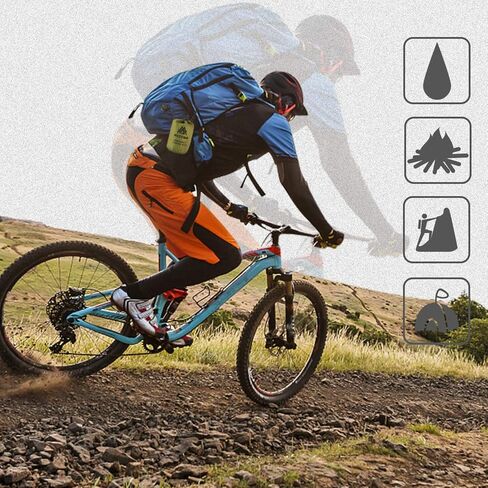 حقيبة نوم للطوارئ من Mezonn ومأوى للخيمة، تستخدم كبطانية للطوارئ، معدات بقاء خفيفة الوزن للمشي لمسافات طويلة في الهواء الطلق والتخييم والدفء بعد الزلازل والأعاصير والكوارث الأخرى in Kuwait