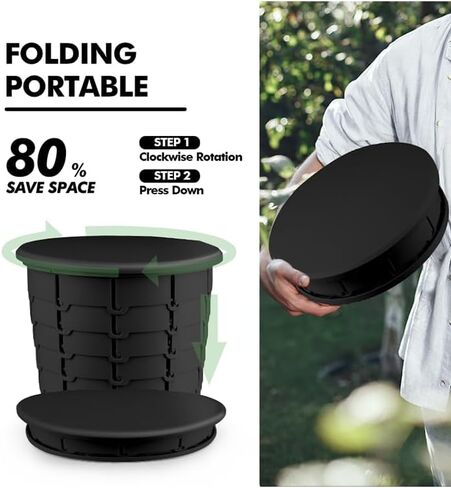 مرحاض التخييم من HALFMOONBEAR للسفر، مراحيض محمولة قابلة للتعديل، نونية بورتا قابلة للسحب للبالغين للتخييم في الهواء الطلق، مراحيض محمولة قابلة للطي للتخييم in Kuwait