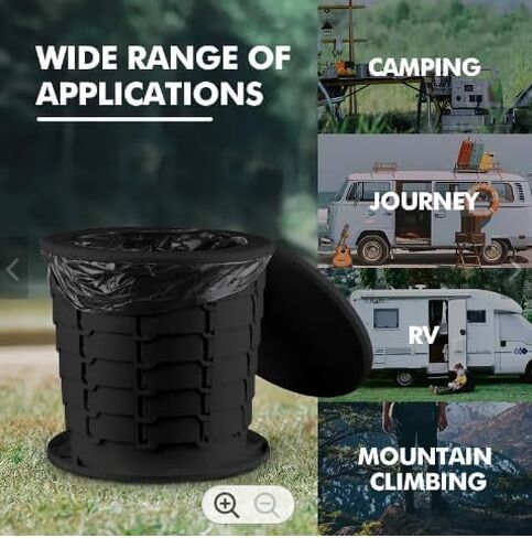 مرحاض التخييم من HALFMOONBEAR للسفر، مراحيض محمولة قابلة للتعديل، نونية بورتا قابلة للسحب للبالغين للتخييم في الهواء الطلق، مراحيض محمولة قابلة للطي للتخييم in Kuwait