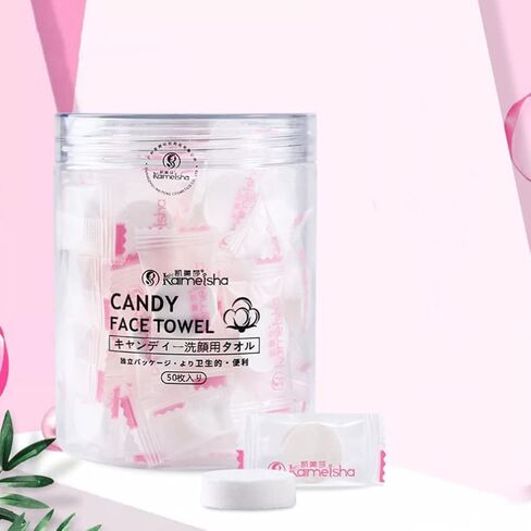 GLEAVI Cotton Compresse Towels 50pcs Travel Disposable Towel Coin Tissue Wipe Portable Hand Towel Face Washcloth Dehydrated Expandable for Camping Hiking in Saudi Arabia