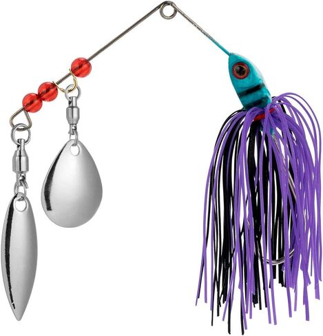 Alwonder 10 Pack Spinner Blades with Ball Bearing Swivels Tail Spinner Spinnerbait Lure Making Supplies Bass Lures Soft Lures in Kuwait