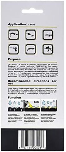 Nanoprotech Gun All Purpose Lube Avoid Metal Corrosion Fluid Film Firearm Lubrication Water Protection Smart Straw Spray Multi Use Lubricant Premium USA in Kuwait