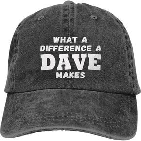 What A Differences A Dave Makes Hat Baseball Cap Hats for Men Adjustable Hat in Saudi Arabia