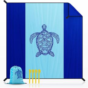 OCOOPA Beach Blanket Waterproof Sandproof, 10'X 9' Extra Large, Soft and Sturdy, Sand Free, Light Weight and Portable, Perfect for Travel Camping, Picnic, Beach Vacation, Marine Life Series