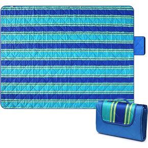 بطانية بيرتي للاستخدام الخارجي، بطانية كبيرة للتخييم على الشاطئ، بطانية كبيرة الحجم للتنزه سيرًا على الأقدام، مقاومة للماء وخالية من الرمال، سجادة مدمجة سهلة الاستخدام، متينة وقابلة للطي وقابلة للغسل في الغسالة in Kuwait