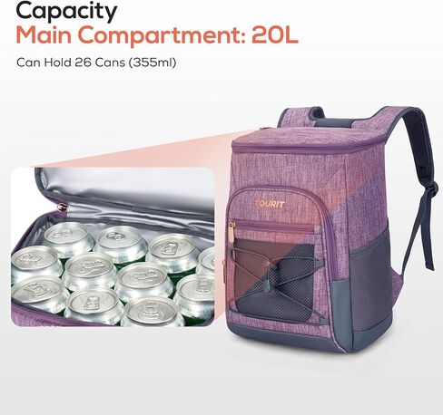 TOURIT Cooler Backpack Insulated Leakproof Backpack Cooler Lightweight for Picnics, Camping, Hiking, Beach, Trip in Kuwait