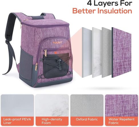 TOURIT Cooler Backpack Insulated Leakproof Backpack Cooler Lightweight for Picnics, Camping, Hiking, Beach, Trip in Kuwait