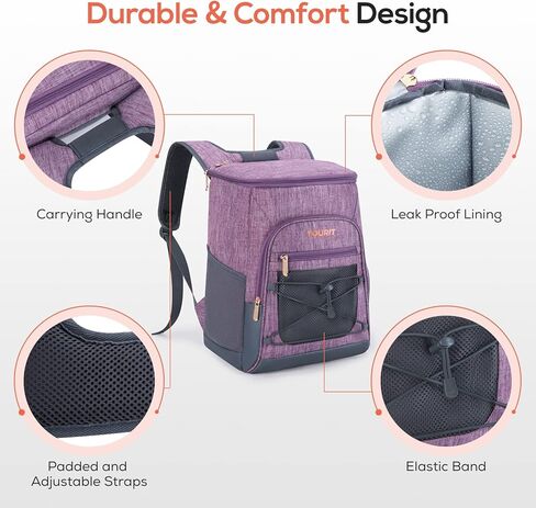 TOURIT Cooler Backpack Insulated Leakproof Backpack Cooler Lightweight for Picnics, Camping, Hiking, Beach, Trip in Kuwait