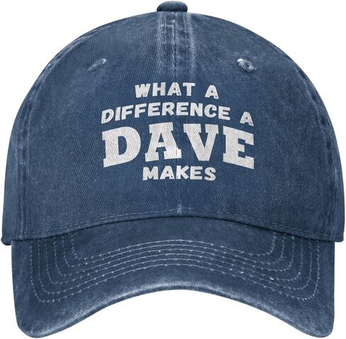 What A Differences A Dave Makes Hat Baseball Cap Hats for Men Adjustable Hat in Saudi Arabia