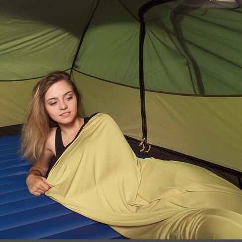 بطانة حقيبة نوم عالية المرونة من Naturehike، ملاءة سفر للتخييم خفيفة الوزن - كيس نوم محمول للتخييم، والسفر، وبيوت الشباب، والنزهات، والطائرات، والقطارات in Kuwait
