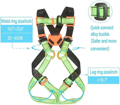 HeeJo Kids Body,Climbing Youth Safety Zipline Climbing Belts for Outdoor Expanding Training 7~13 Years in Kuwait
