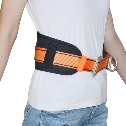HeeJo Body Safety Belt with Waist Pad and Side 1 D-Ring, Personal Protective Equipment Safety Climbing, Rescue, Rappelling Large size in Kuwait