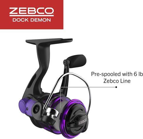 Zebco Dock Demon Spinning Reel or Spincast Reel and Fishing Rod Combo, 30-Inch Durable Fiberglass Rod, QuickSet Anti-Reverse Fishing Reel in Saudi Arabia